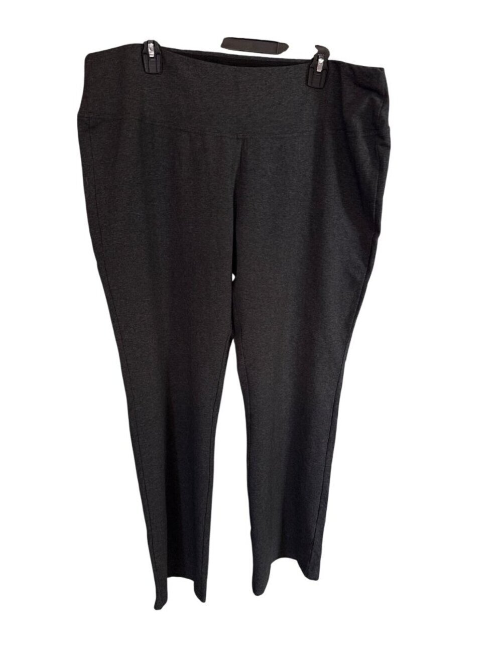 Avenue Womens Pull-On Cotton Blend Casual Pants~Size 22/24~Charcoal Grey L3 42